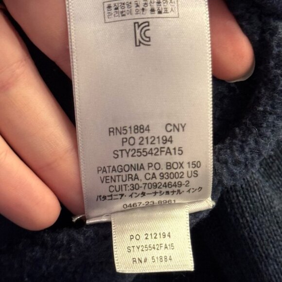 Patagonia Better Sweater Full Zip Jacket Dark Blue Small - Picture 7 of 9